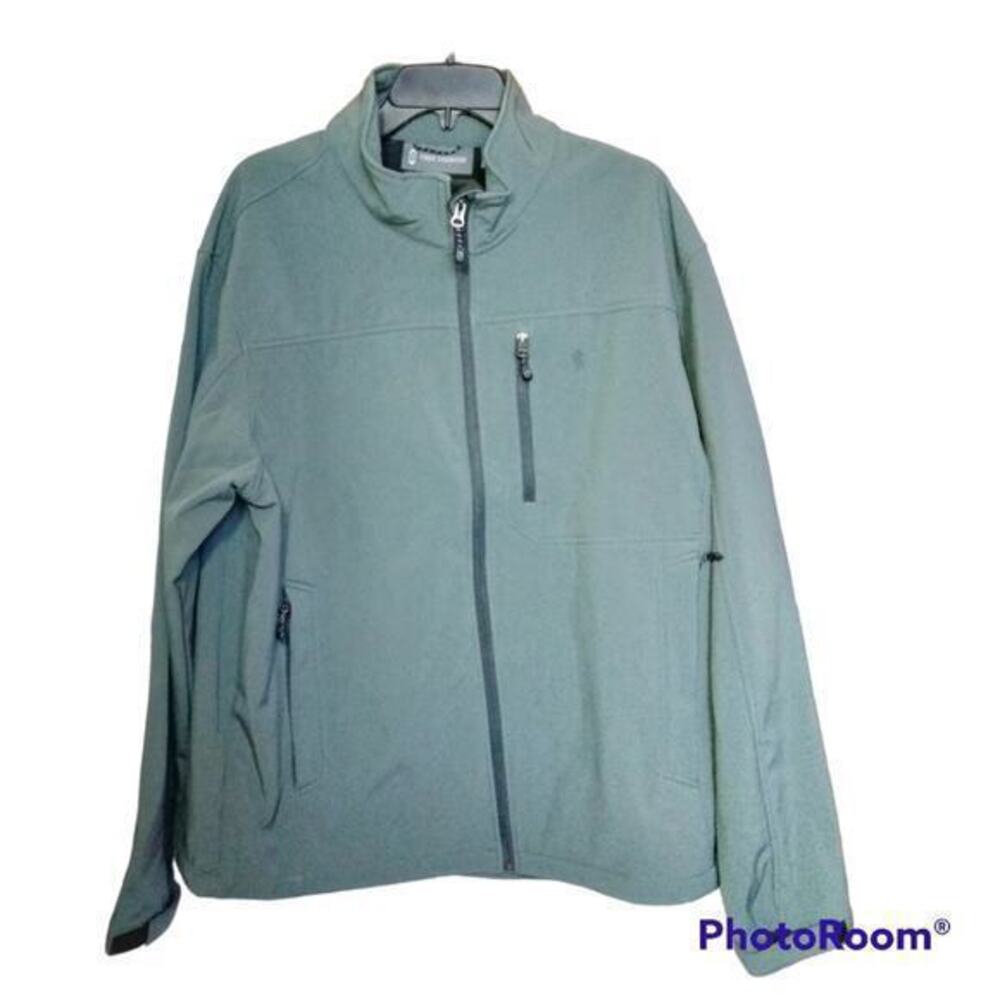 Free Country Jacket Full Zip Pewter Zip Pockets Mens Size XL 46-48